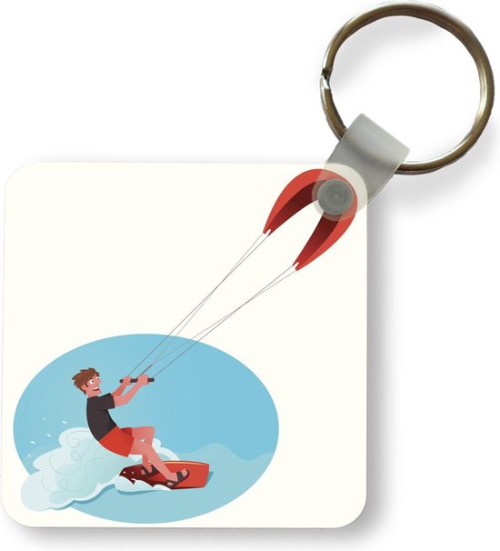 Keychain Kitesurfing Illustration - Une illustration vectorielle d'un porte- clés... | bol.com