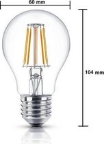 Tsong - LED Filament lamp dimbaar - E27 A60 - 4W vervangt 50W - 2700K warm wit licht