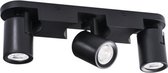 Kanlux S.A. - LED GU10 plafond - wandspot zwart - Drievoudig voor 3 LED GU10 spots