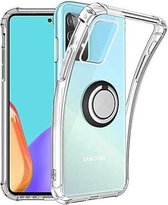 Samsung A21S hoesje - Luxe TPU Backcover - Samsung Galaxy A21s hoesje met Ring houder / Ring vinger houder / standaard