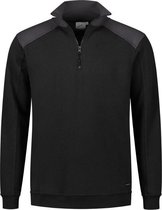 Santino Tokyo 2color Zip sweater (280g/m2) - Zwart | Grijs - 4XL