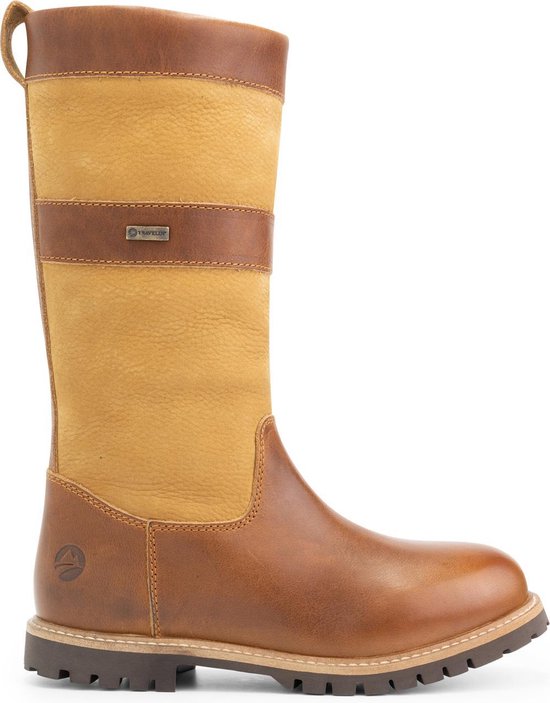 Travelin' Danmark Women's Outdoor Boots - Chaussures de randonnée imperméable doublée - Cuir marron Cognac - Taille 39