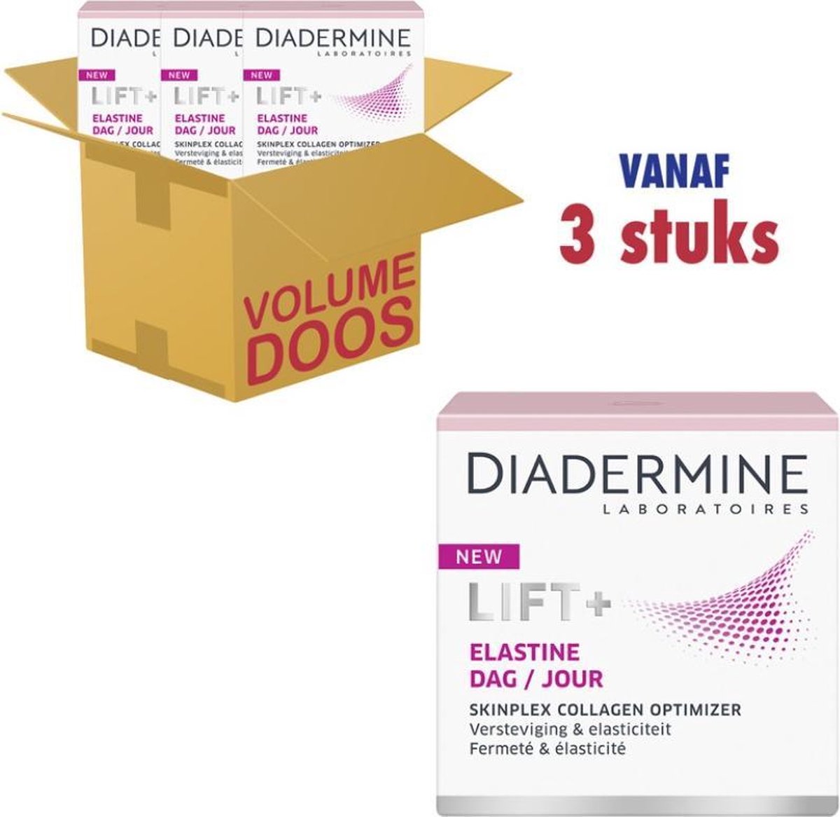 Goedkoopste 3x Diadermine Dagcrème Lift Intense Elastine 50 ml