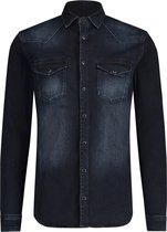 Purewhite -  Heren Slim Fit    Overhemd  - Blauw - Maat XL