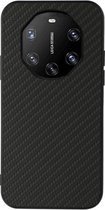 Voor Huawei Mate 40 RS Nauwkeurige Gat Carbon Fiber Textuur Schokbestendige Case (Zwart)