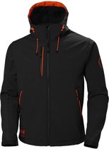 Helly Hansen Chelsea Evolution Hooded softshell (305 gr/m2) - Zwart | Oranje - 4XL