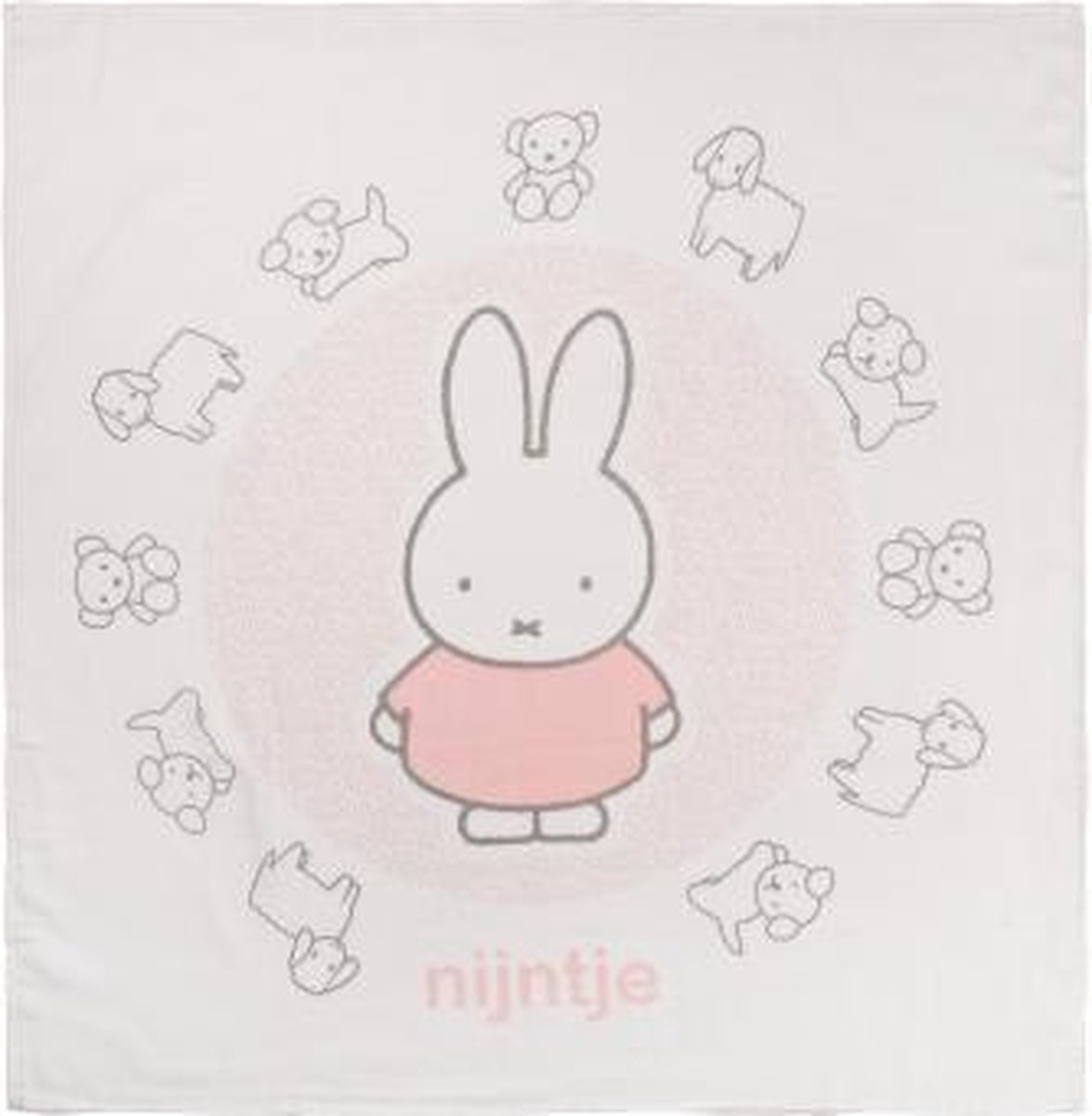 Goedkoopste Nijntje Multidoek Hydrofiel XL Grass - Swaddle - Inbakerdoek - 120x120 - Roze