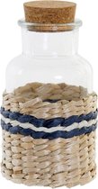 Glazen pot DKD Home Decor Transparant Rotan (300 ml) (7 x 7 x 14 cm)