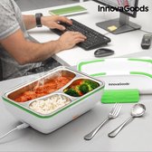 InnovaGoods - Pro 50W White Green Elektrische Lunchbox - Vershouddoos - Infrarood Verwarmingssysteem - Laag energieverbruik