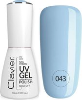 Clavier UV/LED Hybrid Gellak Luxury 10ml. #043 – Baby Boy - Lichtblauw - Glanzend - Gel nagellak