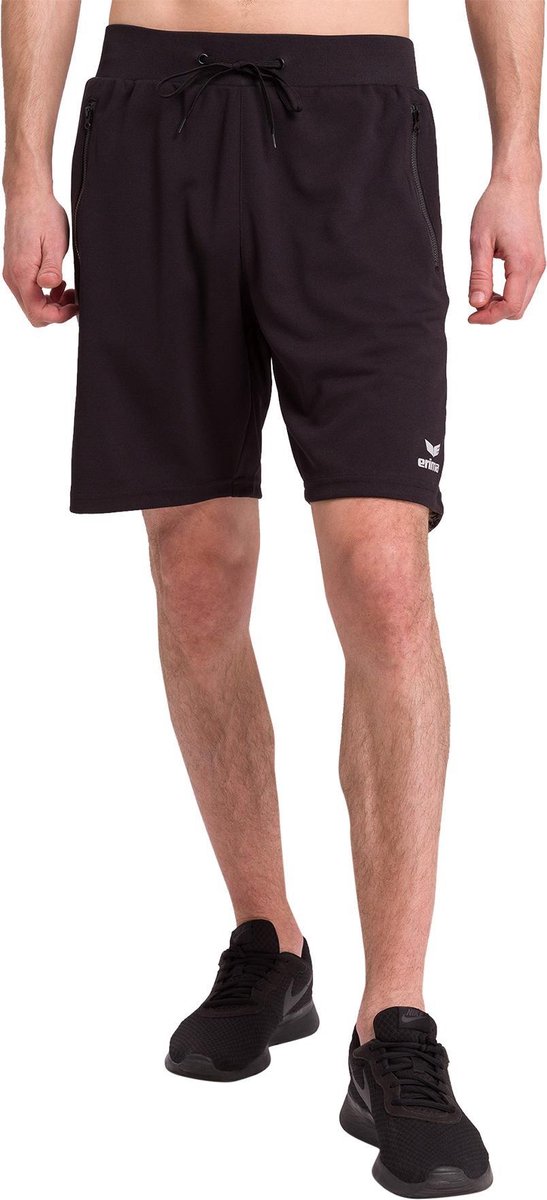 Erima Squad Worker Short Heren - Zwart / Silver Grey | Maat: XL