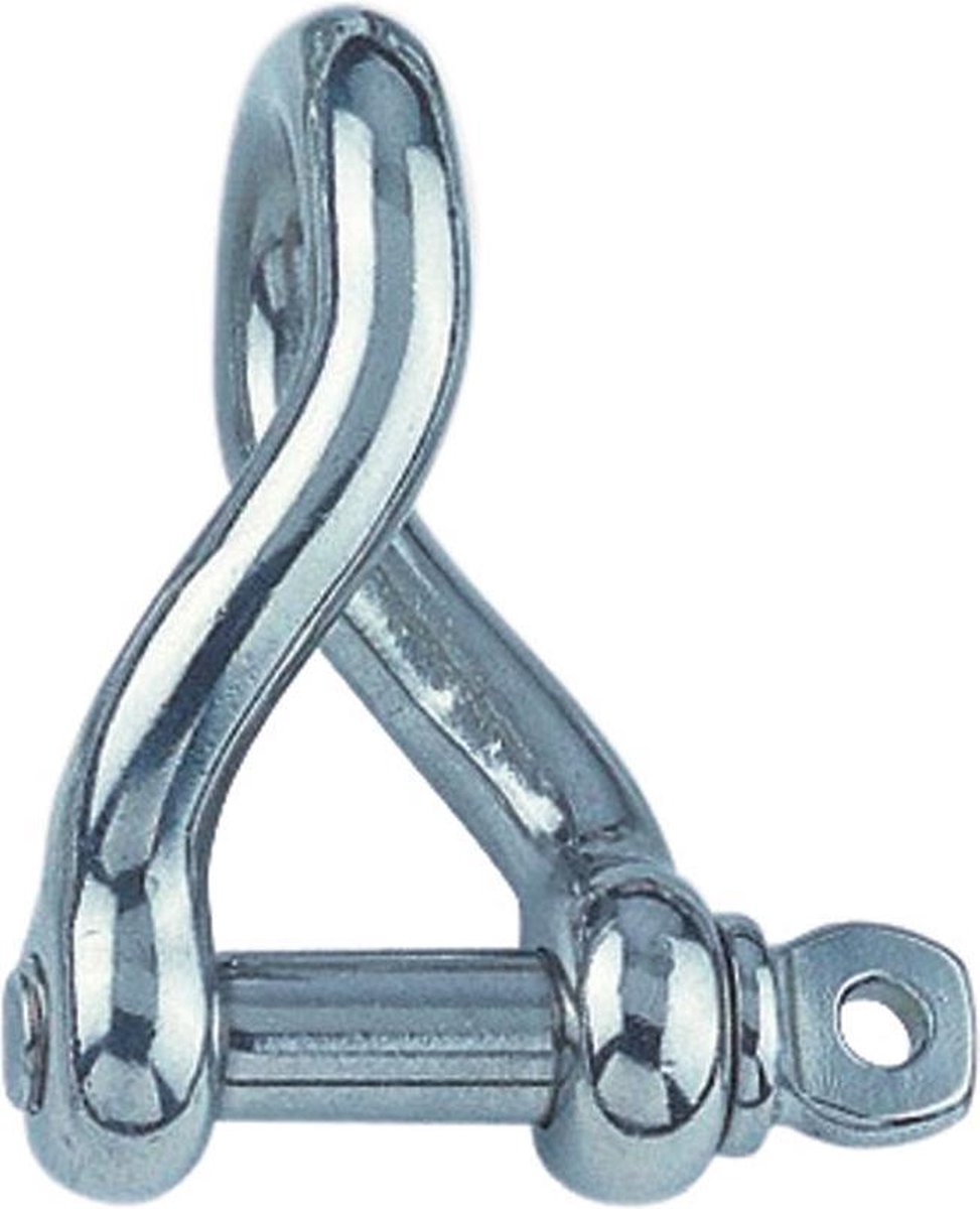 D-sluiting - Gedraaid - 6 mm - RVS-316