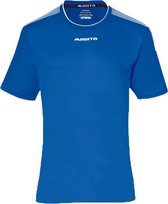 Masita | Sportshirt Heren & Dames Korte Mouw - Sevilla - Lichtgewicht Elastisch Voetbalshirt - Royal Blauw-Wit - 128