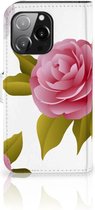 Wallet Book Case iPhone 13 Pro Telefoon Hoesje Cadeau voor haar Roses