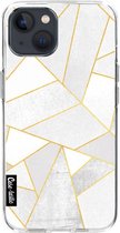 Casetastic Apple iPhone 13 Hoesje - Softcover Hoesje met Design - White Stone Print