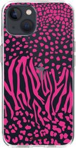 Casetastic Apple iPhone 13 Hoesje - Softcover Hoesje met Design - Safari Pink Print