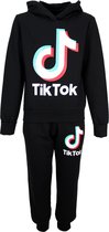 Tik Tok TikTok Trainingspak Premium Black Kids Zwart - Maat 146/152