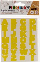 Pincello Letterstickers Alfabet Papier Geel 280 Stickers