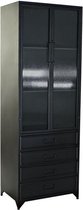 Display Standaard DKD Home Decor Zwart Metaal Kristal (60 x 40 x 170 cm)