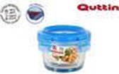 Quttin 107508 Lunchbox, Airtight, Round, Glass, Blue, Unit Size