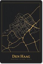 Bol.com Muismat - Mousepad - Kaart - Den Haag - Goud - Zwart - 18x27 cm - Muismatten aanbieding