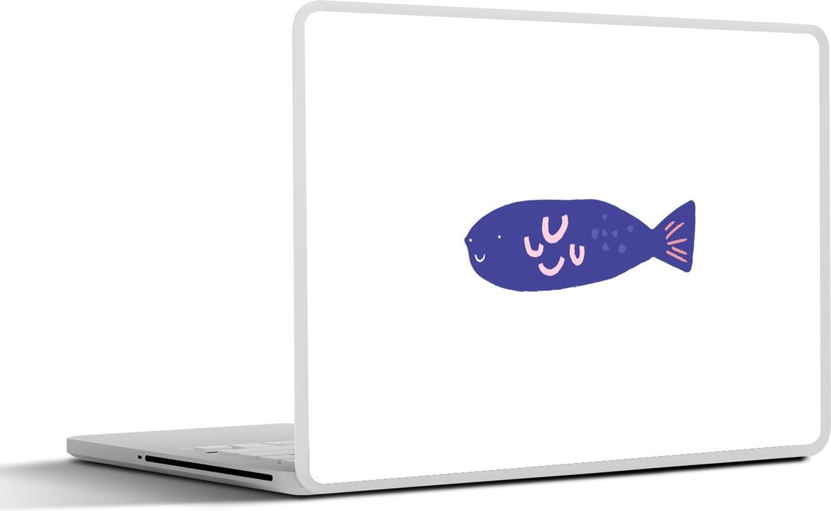 Afbeelding van product SleevesAndCases  Laptop sticker - 13.3 inch - Pastel - Vis - Paars