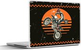 Laptop sticker - 14 inch - Motor - Vintage - Design - 32x5x23x5cm - Laptopstickers - Laptop skin - Cover