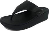 Fitflop™ Vrouwen Rubber    Slippers /  Teenslipper - Myla Leather Toe  - Zwart - Maat 39