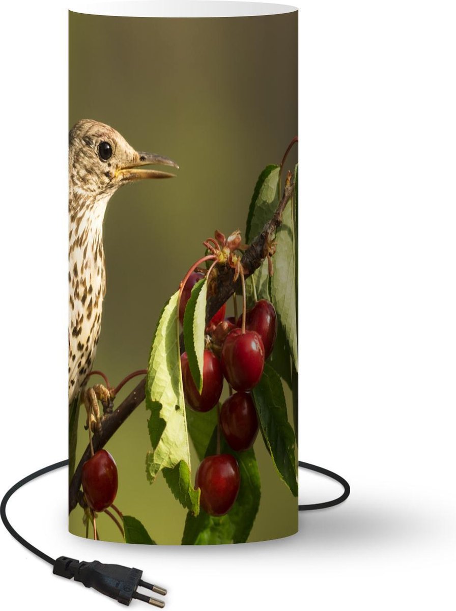 Lamp - Nachtlampje - Tafellamp slaapkamer - Vogel op een tak - 33 cm hoog - Ø14.3 cm - Inclusief LED lamp