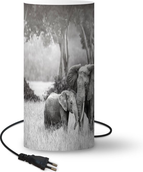 Lampe sur pied Éléphant Or et Noir Lampe sur pied Éléphant Or et Noir