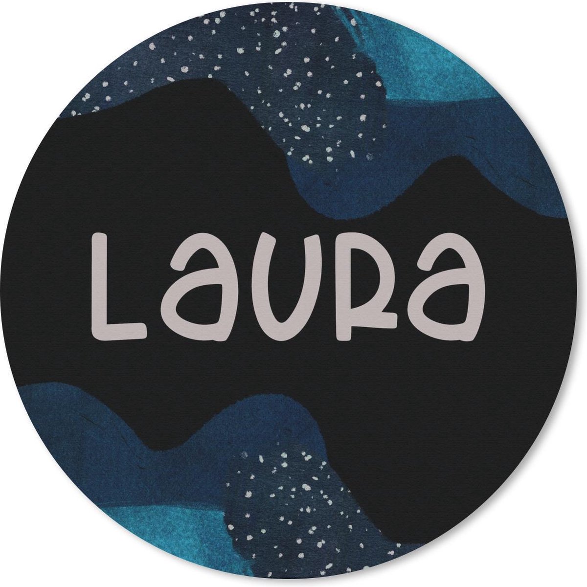 Muismat rond 50x50 cm - Mousepad Laura - Pastel - Meisje - Ronde muismatten