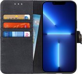 KHAZNEH Apple iPhone 13 Pro Hoesje Portemonnee Book Case Zwart