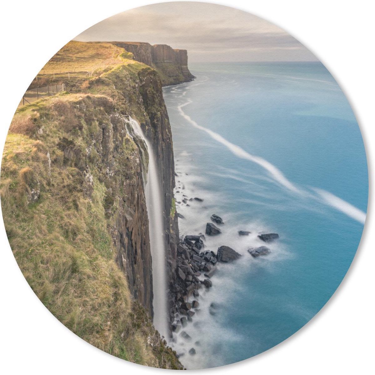 Muismat rond 50x50 cm - Mousepad Kliffen van Skye, Schotland - Ronde muismatten