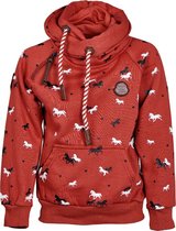 Kindertrui roodbruin paarden en hartjes | Maat 104/ 4Y