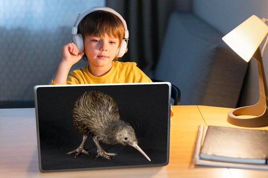 Sticker pour ordinateur portable - 14 pouces - Kiwi - Vogel - Zwart