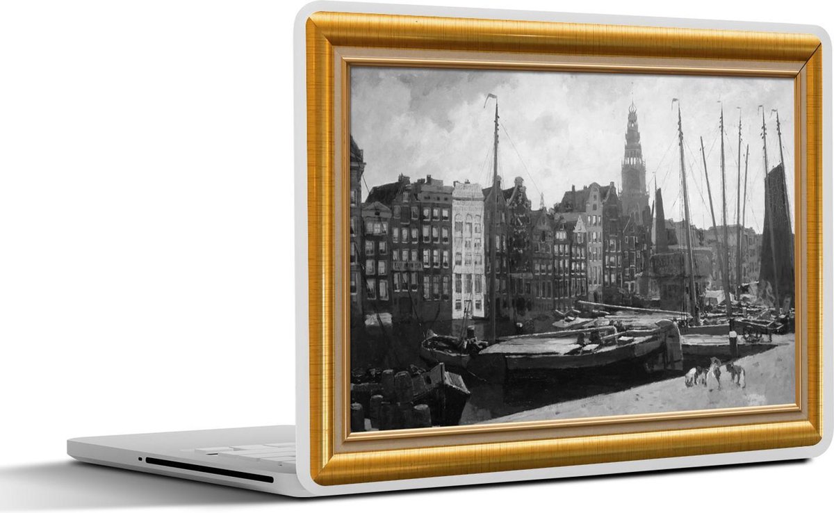 Laptop sticker - 17.3 inch - Kunstwerk - Oude meesters - Lijst - Goud - 40x30cm - Laptopstickers - Laptop skin - Cover