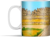 Mok - Gele kleuren op de Borobudur tempel - 350 ml - Beker