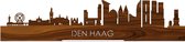 Standing Skyline Den Haag Palissander hout - 40 cm - Woon decoratie om neer te zetten en om op te hangen - Meer steden beschikbaar - Cadeau voor hem - Cadeau voor haar - Jubileum - Verjaardag - Housewarming - Aandenken aan stad - WoodWideCities