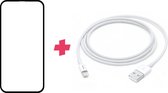 Bundel: iPhone 11 Pro Max screenprotector + Lightning kabel 1 meter