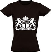 Rotterdam Stadswapen Dames t-shirt | Sterker door Strijd | feyenoord | Zwart