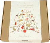 Wenskrt. Kerst box goudfolie kerstboom - 17x17x2,5 cm - Groot Brittanië - Ecostory
