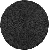 Placemat - Jute - Zwart - 35cm diameter - Bangladesh - Fairtrade