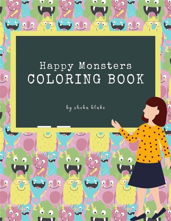 Happy Monsters Coloring Book for Kids Ages 3+ (Printable Ver ... - cover