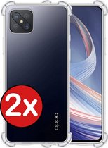 OPPO Reno 4Z Hoesje (5G versie) Siliconen Shock Proof Case Transparant - OPPO Reno 4Z Hoesje Cover Extra Stevig - Transparant - 2 PACK