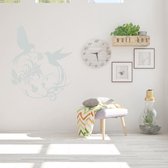 Muursticker Vogels -  Lichtgrijs -  60 x 73 cm  -  slaapkamer  woonkamer  dieren - Muursticker4Sale
