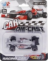 raceauto Formula jongens 8 cm diecast zilver