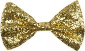 vlinderstrik Glitter heren 10 cm goud