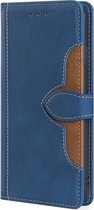 iPhone 7 Book Case Hoesje met Magnetische Sluiting - TPU - PU Leer - Pasjeshouder - Apple iPhone 7 - Blauw