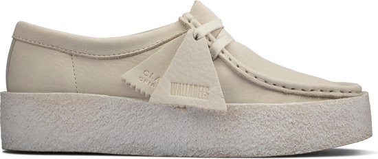 Clarks - Dames schoenen - Wallabee Cup - D - white nubuck - maat 3,5 |  bol.com