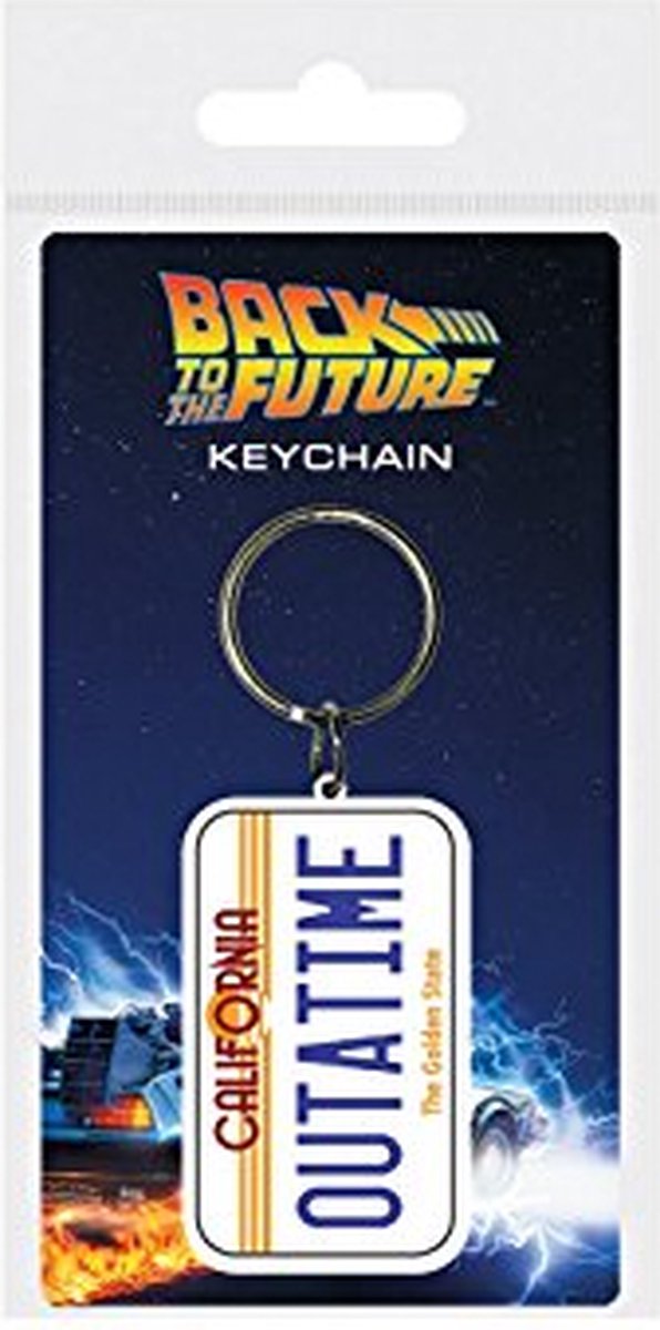 Back To The Future - License Plate Rubber Sleutelhanger